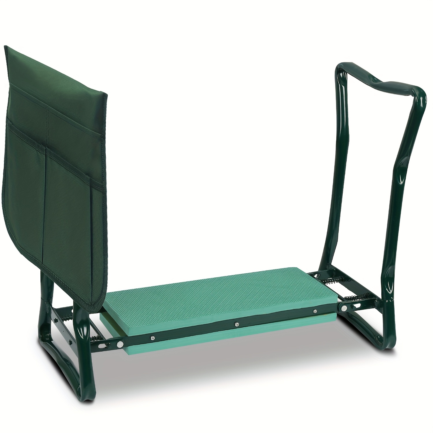 Image of Gardening Stool, Gardening Stool With Eva Foam Cushion, Portable Folding Gardening Stool With Tool Bag, Gardening Stool With A Weight Capacity Of 150 Kg, Green