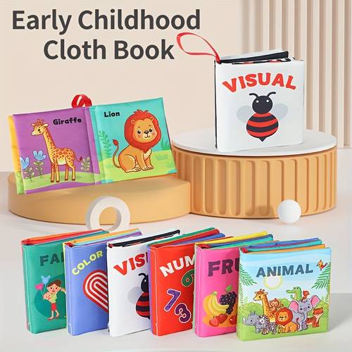 of cloth books colorful book set 6 for early learning and cognitive development boys and girls toys with color promotes development toy kindergarten starter gifts christmas halloween thanksgiving etc holiday presents