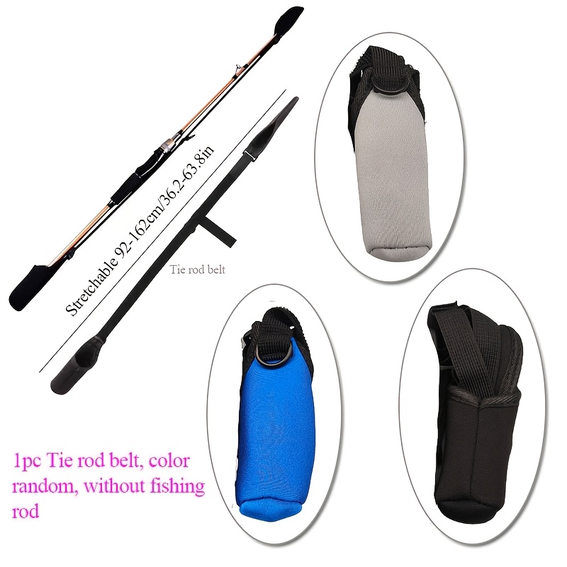 1pc/2pcs Extended 69in Fishing Rod Protective Bag - Fishing Rod Bundle Strap - Adjustable Portable And Durable Fishing Rod Tie Band Fixer [random Color]