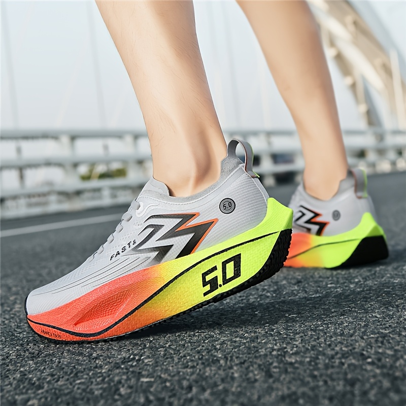 Feiran 5.0 Full Sole Carbon Plate Running Shoes Men's Competitive Ultra-Light Shock Absorbing Sports Shoes Casual Non-Slip Breathable Fashion Versatile A10