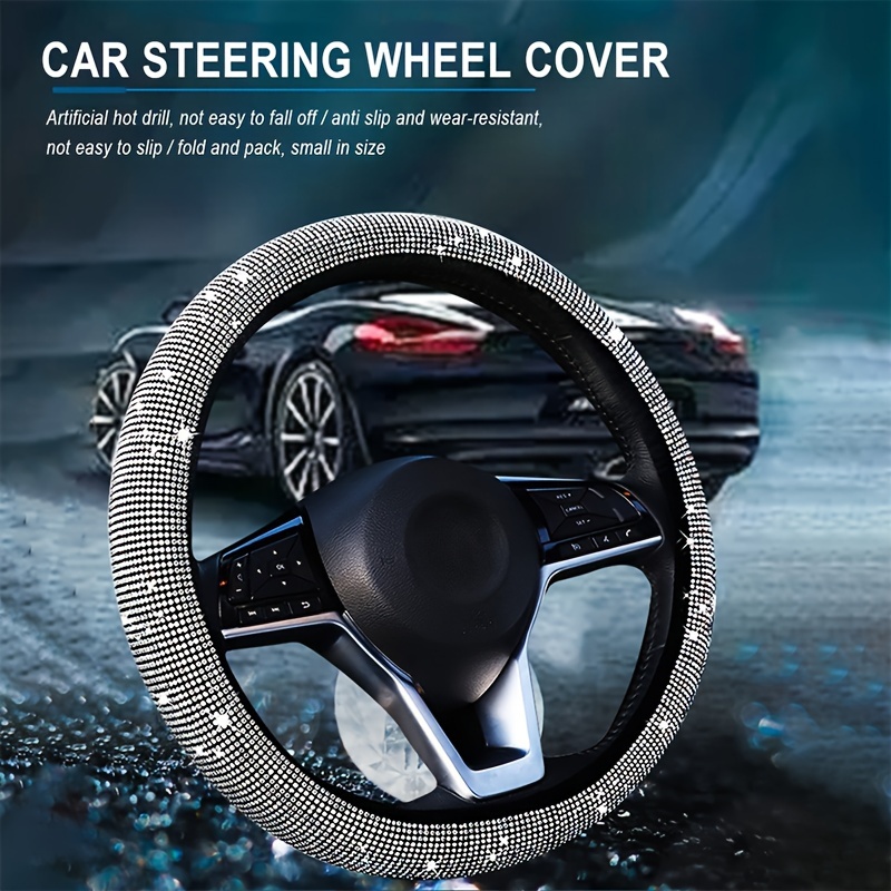 

Full Diamond-encrusted Steering Wheel Cover For Car - Pp Material