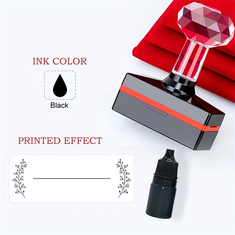 Image of Personalized Address Stamp For Professional And Personal Use-customizable Rubber Stamp With Unique Floral Designs-ideal For Home Office, Return Address Stamps, Or Wedding Invitations-self-inking
