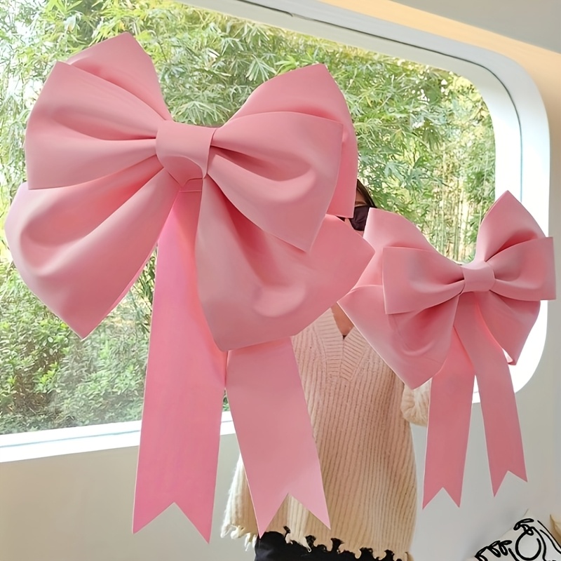 

Eva Material Pink Decorative Bow Set For Wedding, Christmas, Birthday, Diy Craft Kit, No Feathers Included