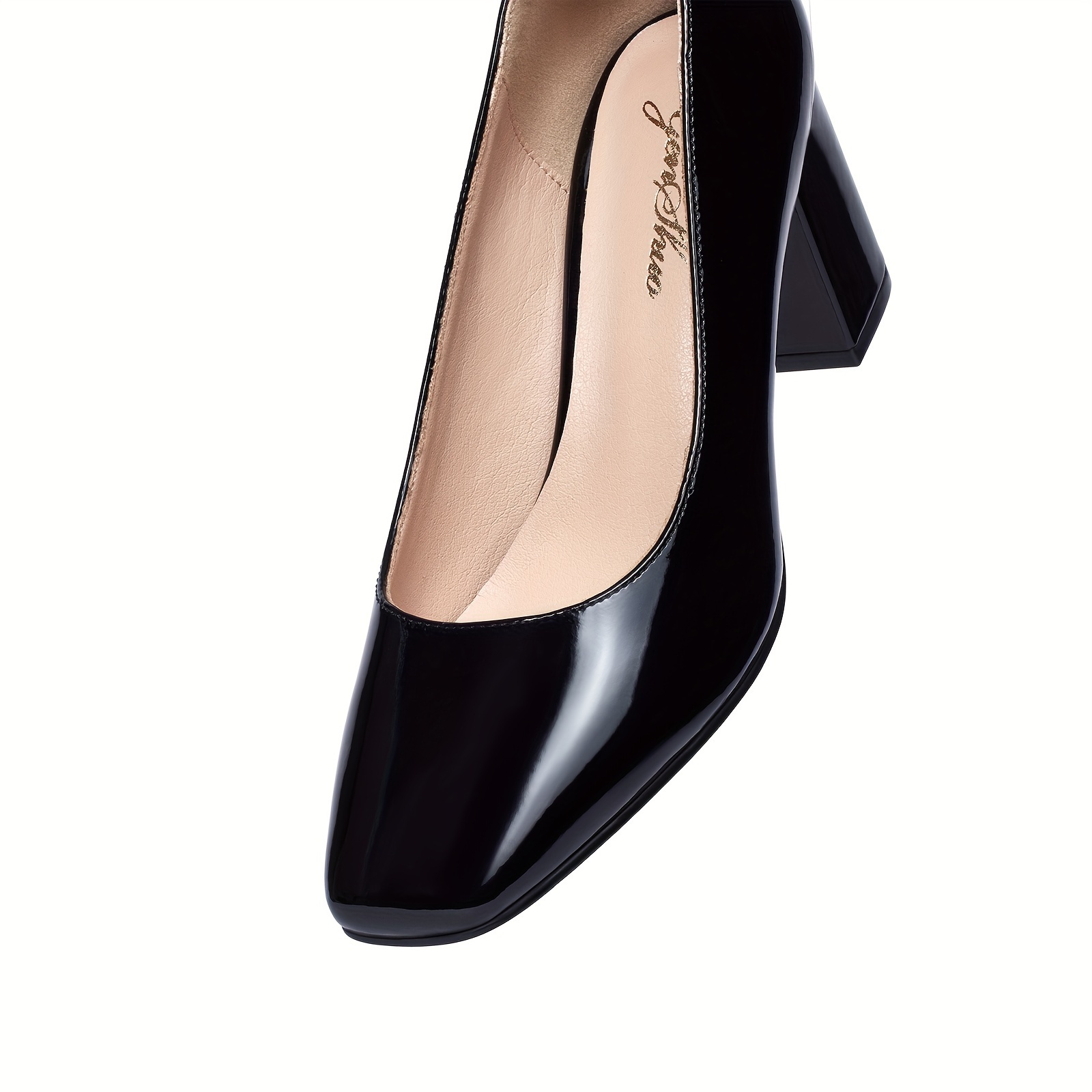 low heel black dress shoes for wedding Black Satin Round Toe Shoes with Floral Cherry Blossom Heel