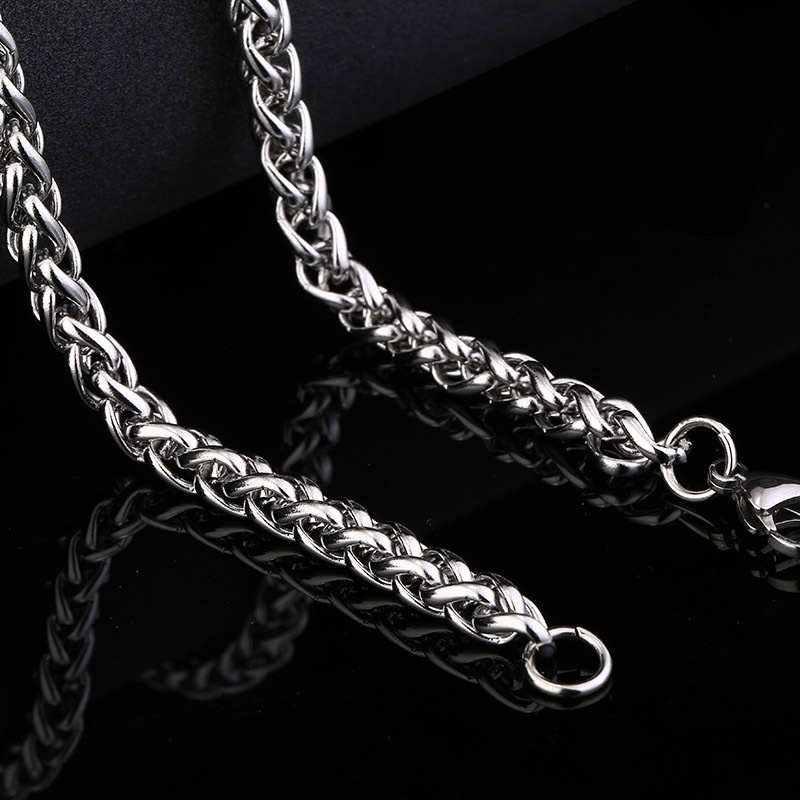 316 Stainless Steel Dragon Bone Chain Necklace, Retro Punk Style