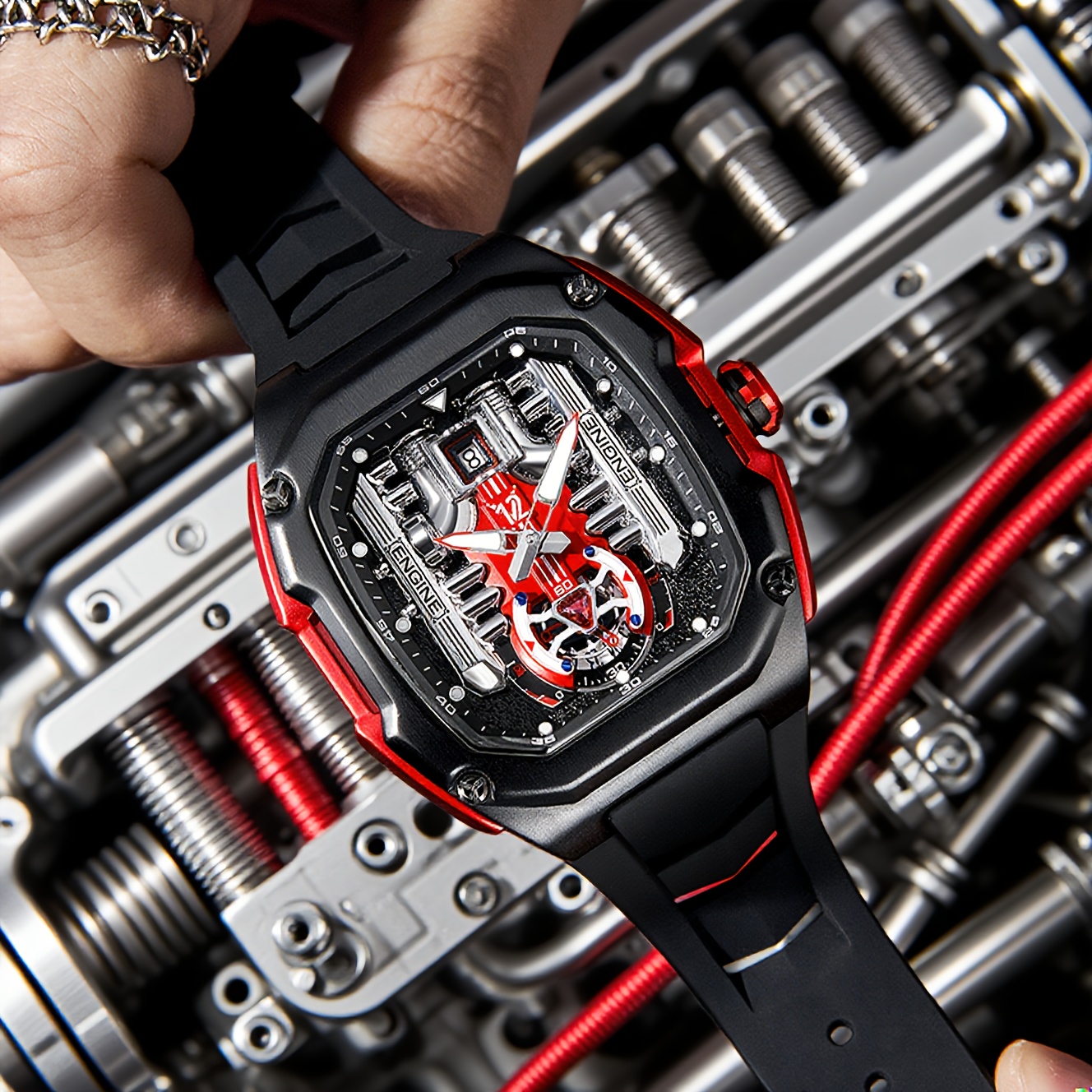 Automatic Quartz Glow-In-The-Dark Track Chronograph Watch