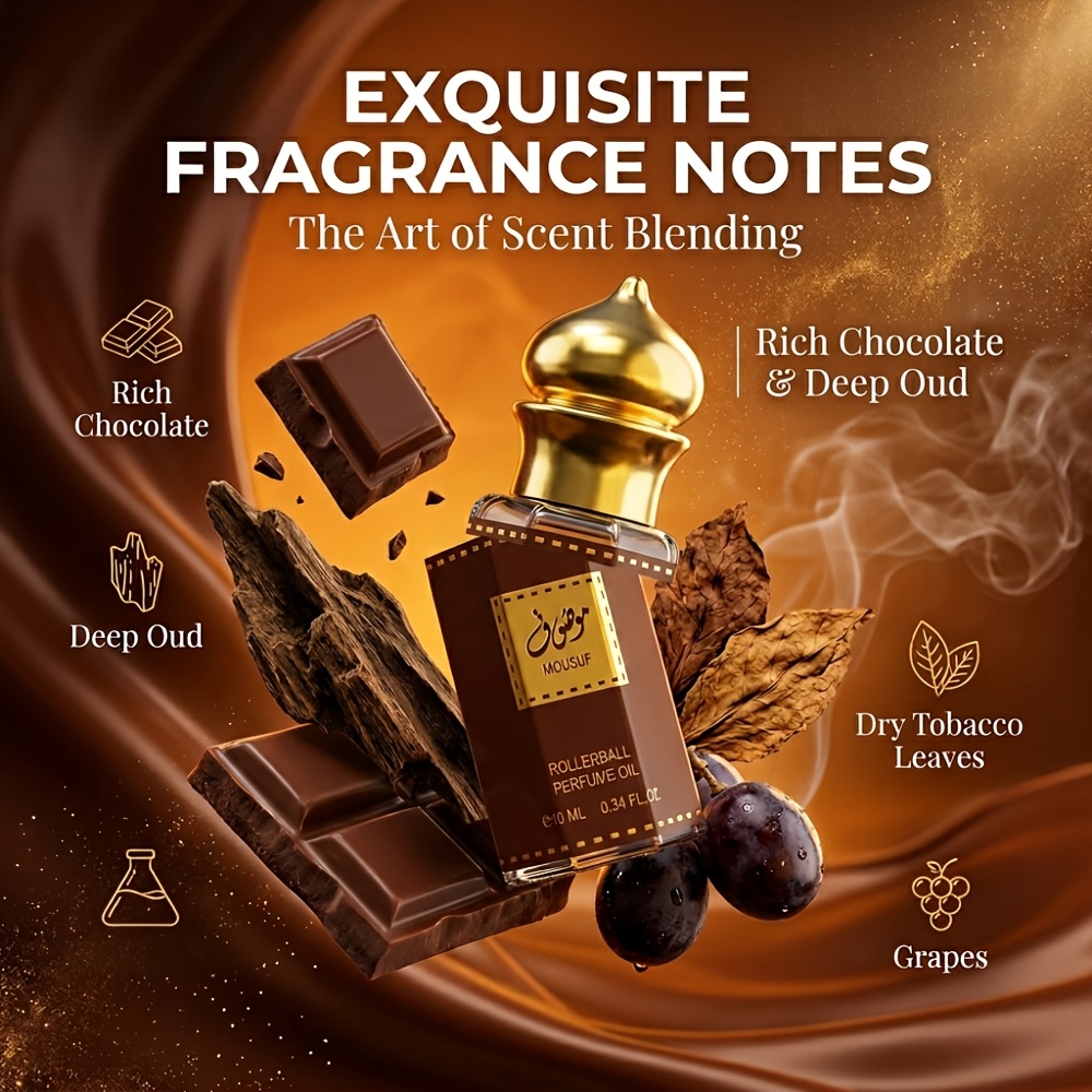 Oriental Arabian Rollerball Perfume Oil,travel Size Portable Long Lasting Oriental Fragrance Oil, Scent For Unisex Daily & Travel Use