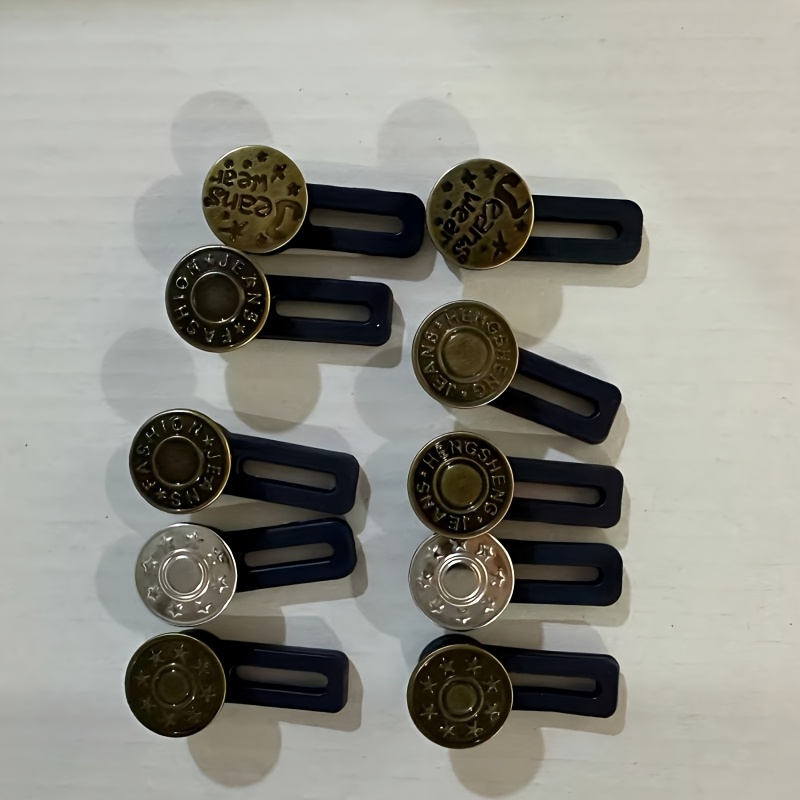 10pcs Waistband Expander/pants Size Adjustment For Jeans, Dress Pants - No-sew Removable Extender Buttons