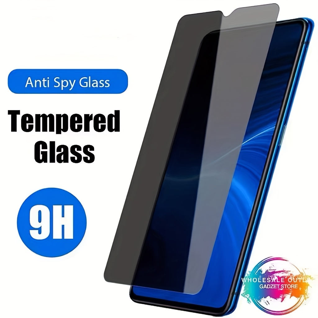 1pc Full-Screen 9D Anti-Spy zaščitnik stekla - odporen na prste, odporen na ogrebotine 9H trdota, zaščita zasebnosti za Huawei P30, P40, P50,