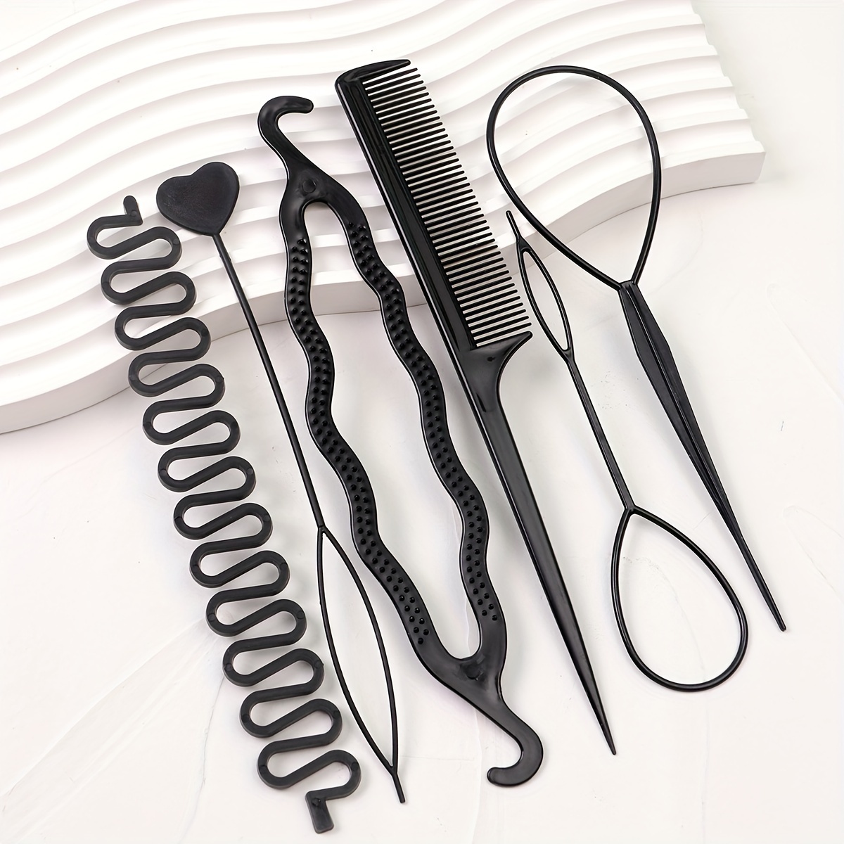 

6- Accessories Kit For - Enhancing Set Braiding , Twist & Bun , Long , Unscented - Hairstyling For Diy Updos