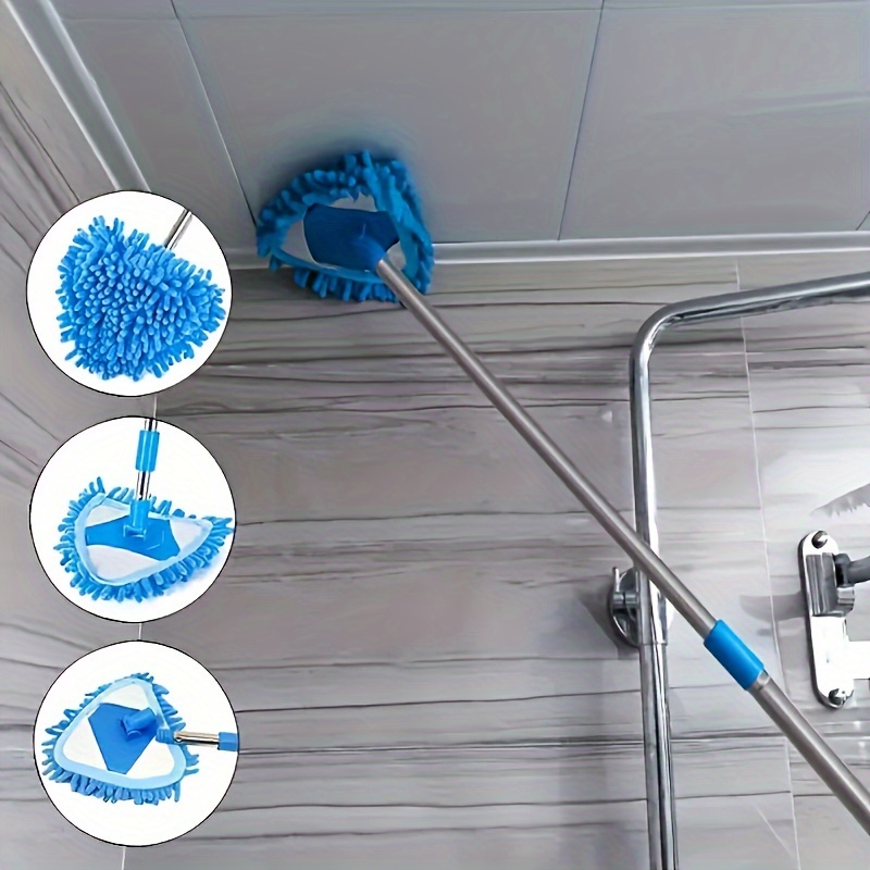 360 rotatable   mop set adjustable extendable handle wet dry use for   of floors walls tiles cars no power needed home kitchen cleaning brush details 0