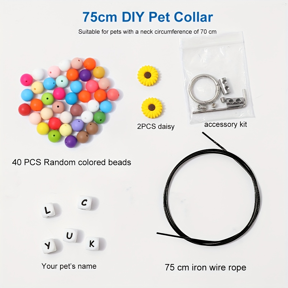 TEMU Personalized Diy Dog Collar Soft Comfortable Custom Id Nameplate Pet Cat Collar For Small Medium Sized Pet Handmade Necklaces Pet Accessories
