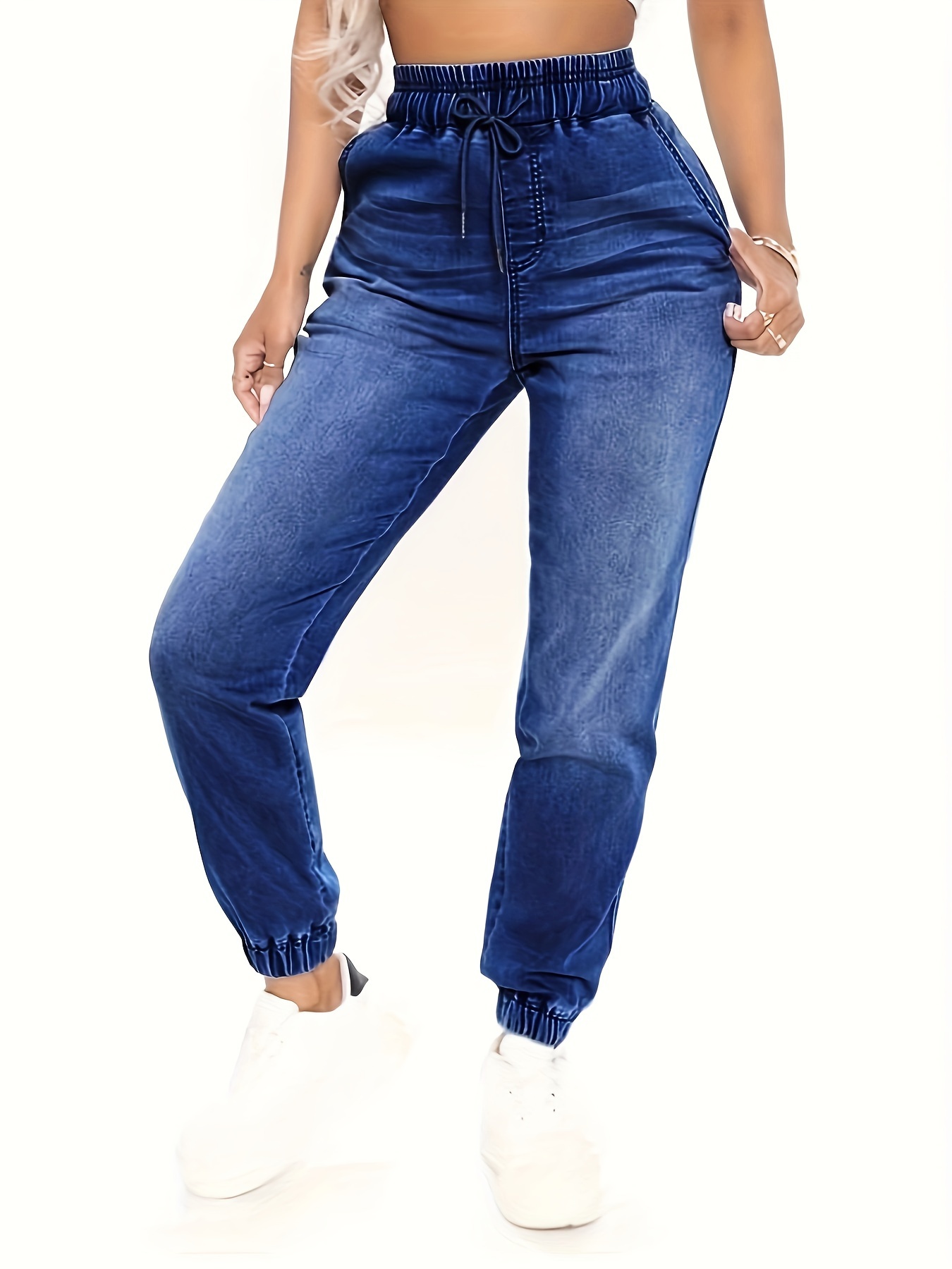 Cintura Elástica Vaqueros Slouchy Mujer Jeans Jogger Cintura Mujer