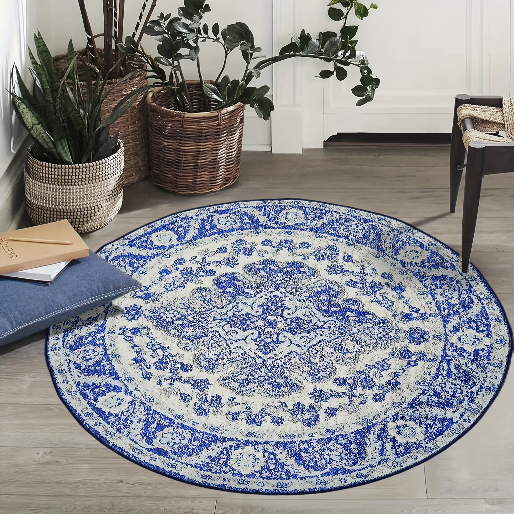 Area Rug Bohemian Flair Boho Vintage Medallion Indoor Area - Temu