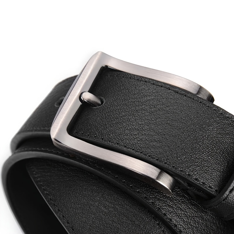 Men'S Genuine Leather Belt, Fashionable Classic Casual Belt, Alloy Pin Buckle Belt, Suitable for Jeans, Pants, Work, And Business Gifts for Dad And Husband