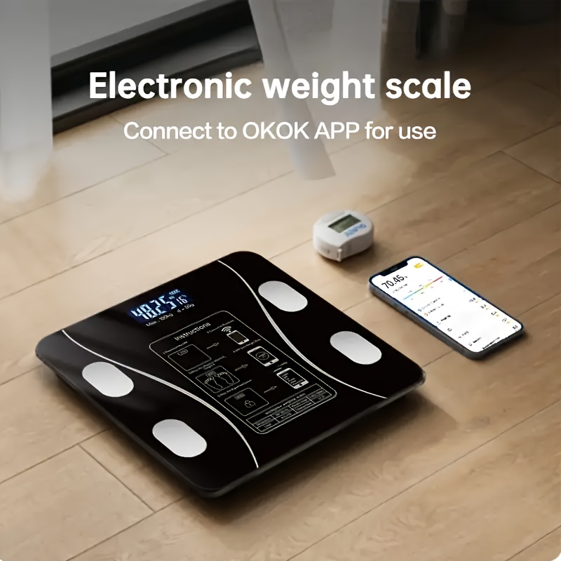 a scale with wireless function battery powered wireless weight scale aaa non rechargeable batteries not included suitable for home and office use gift giving details 6