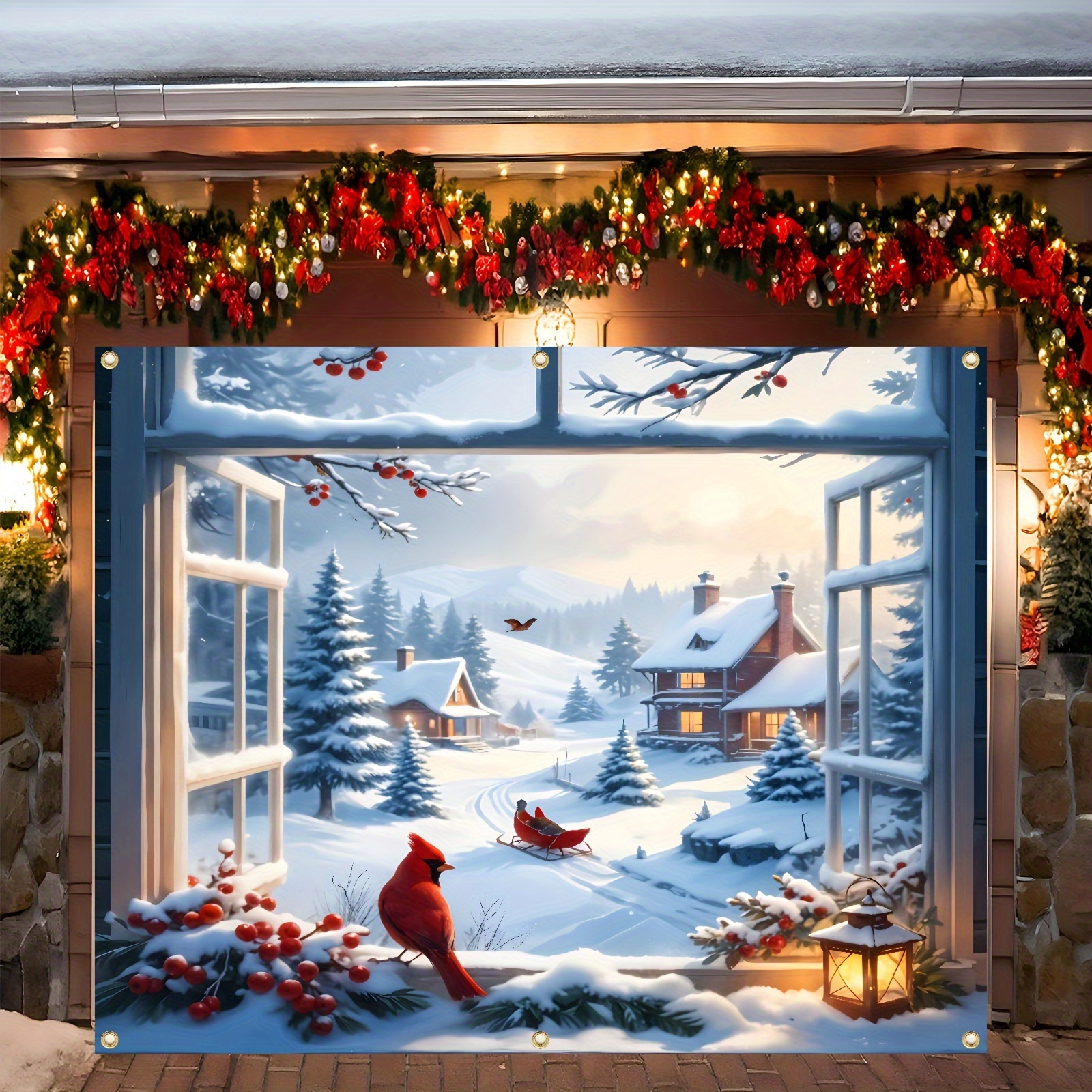 

1pc Christmas , 8x7ft Polyester Backdrop For Photos, Decoration, Display And