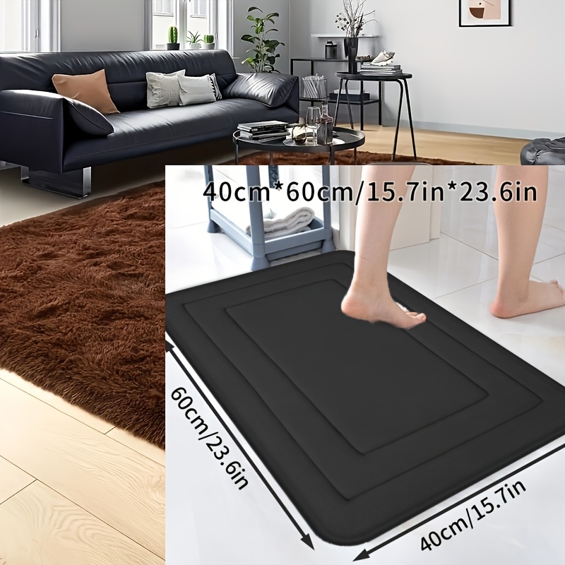 TEMU 1 tapis de salle de bain, tapis de sol en mousse à de épaissi, adapté pour salle de bain, chambre, décoration de salle de bain, décoration de