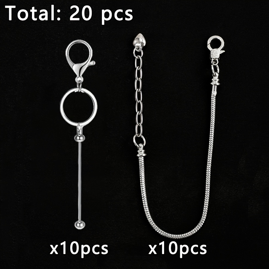 Image of 20 Women Keychain Snake Chain Sets | Single Beaded Key Ring Kit, For Making, Bag Accessories | Suitable For Weddings, Parties, Travel, Festivals, Back-to-school Gifts