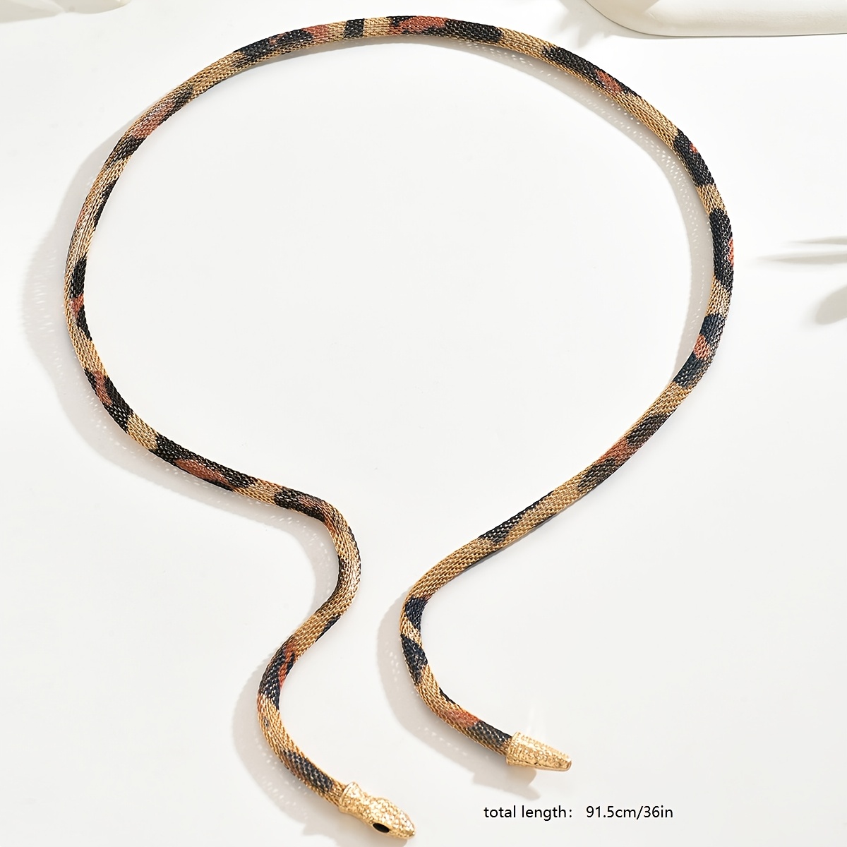 Fashionable 3D Snake Necklace, Flexible Iron Coil Design