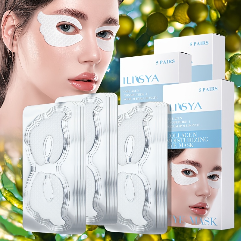 Image of 3 Boxes Of Women's Eye Masks Collagen And Hyaluronic Acid, Hydrating And The Skin. Ideal For Daily Eye Care For Women. Use 2 To 3 Times A Week. A Great Gift For Ladies