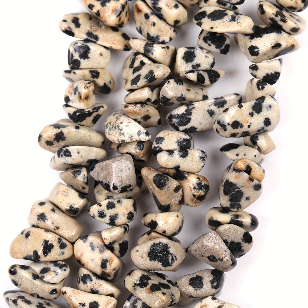 Natural Dalmatian Jasper Stone Beads for Jewelry Making