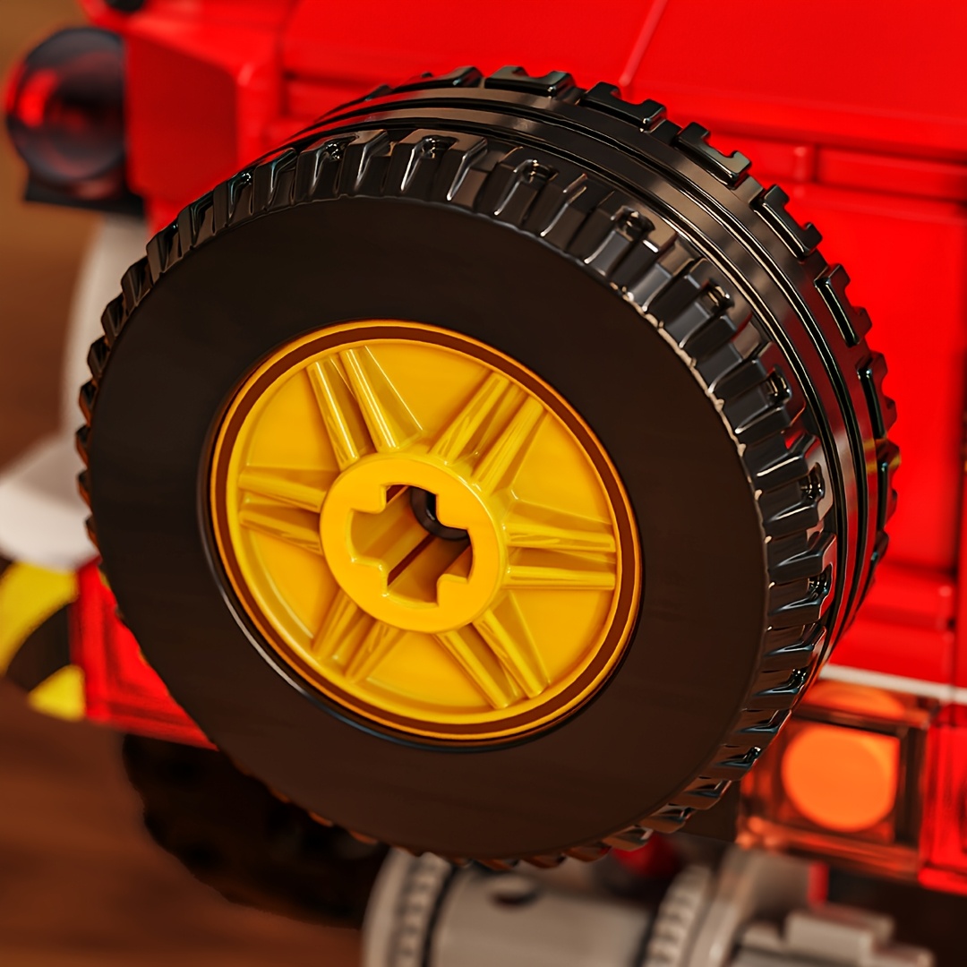 500pcs+ Fire Off-Road Car Building Blocks Model