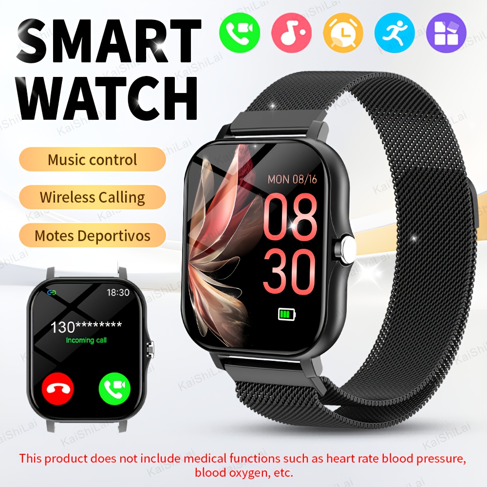 Hot 2024 new best-selling 1.83-inch full screen touch, Men's and Women's sports fashion smartwatch, dial/answer calls, step count, sports mode, distance tracking, call information prompt multifunctional smartwatch, suitable for iPhone and Android smartphones