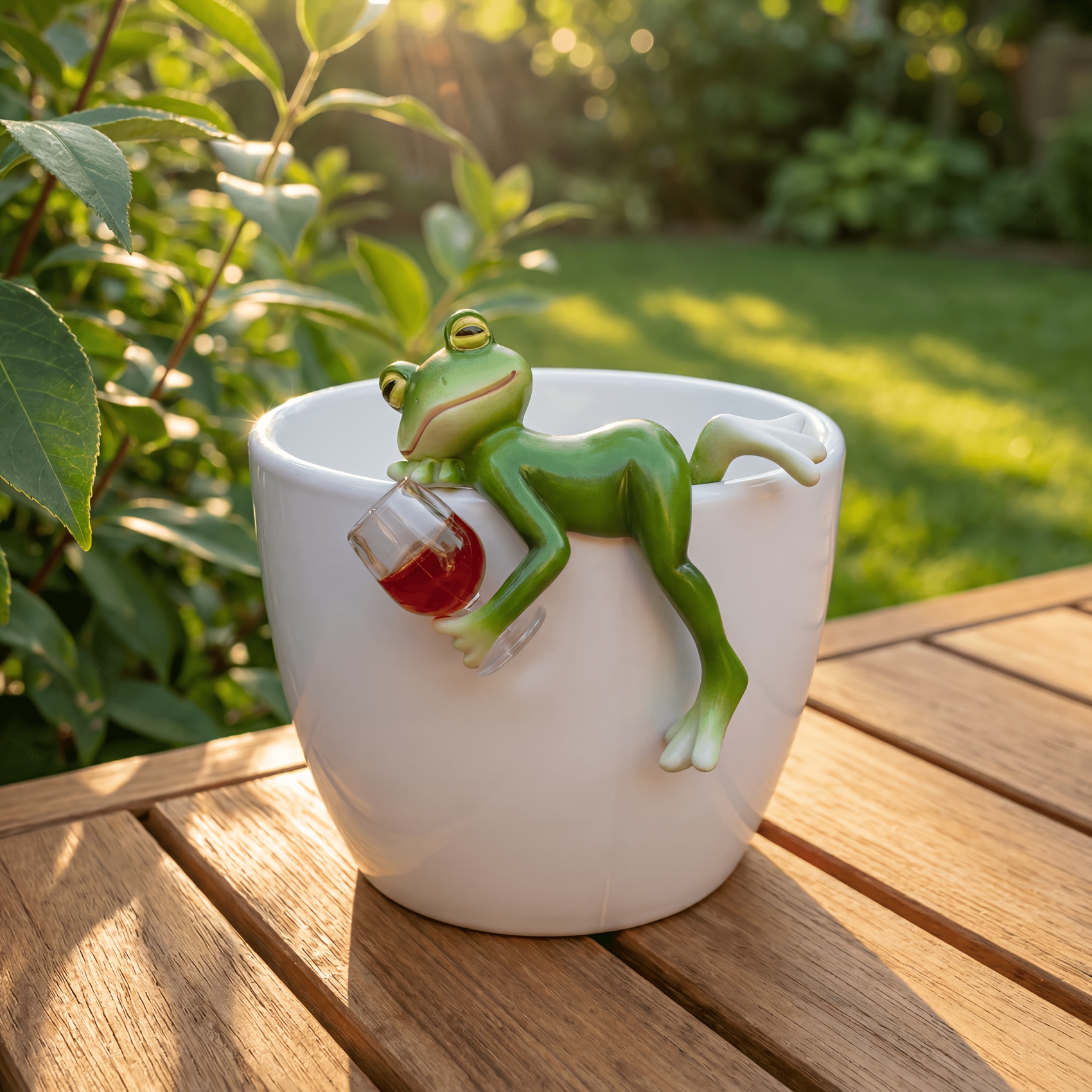 a garden frog statue ornament a 9