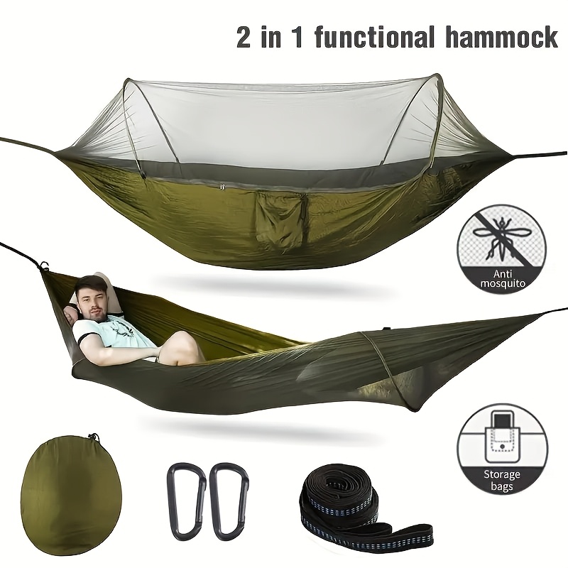 

2-person Waterproof Nylon Camping With Mosquito Net - Lightweight, For , Backpacking & Parks, Includes Storage Bag & Anti-mosquito Mesh, Camping Accessories