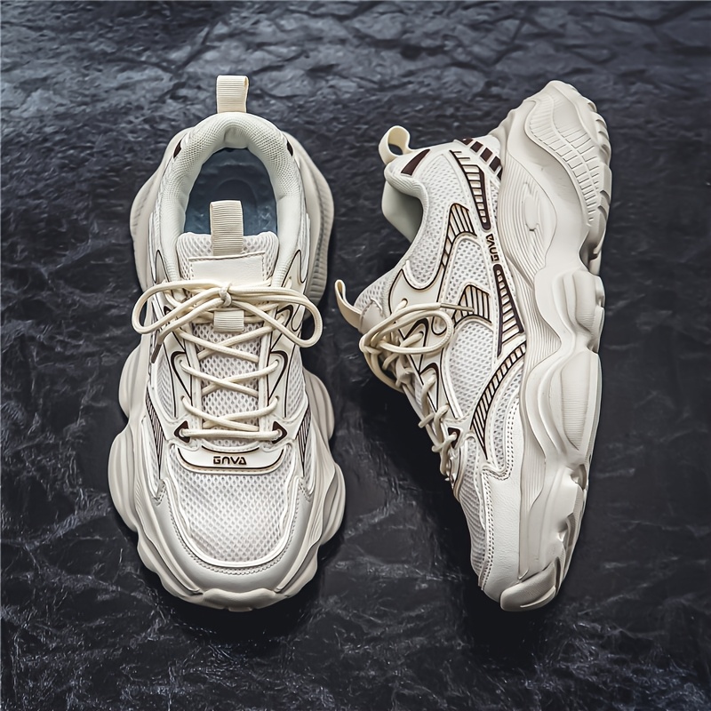 *'s Trendy Chunky Sneakers - Vintage-Inspired, Breathable Mesh, Lace-Up  Casual Sneakers for *