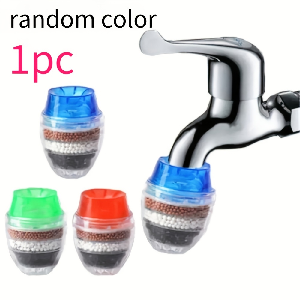 TEMU 1pc Random Color Premium Tap Water Filter – Water For Brushing And Face Washing, Reduces And , Improves Water Quality, Faucet Attachment For