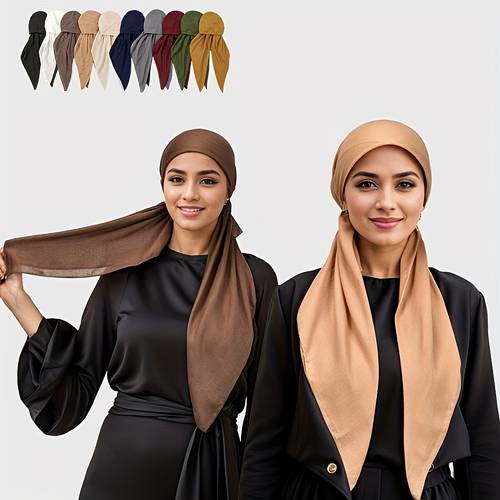un foulard , uni, respirant et offrant une élasticité modérée, parfait pour quotidiennes et les célébrations de laïd.