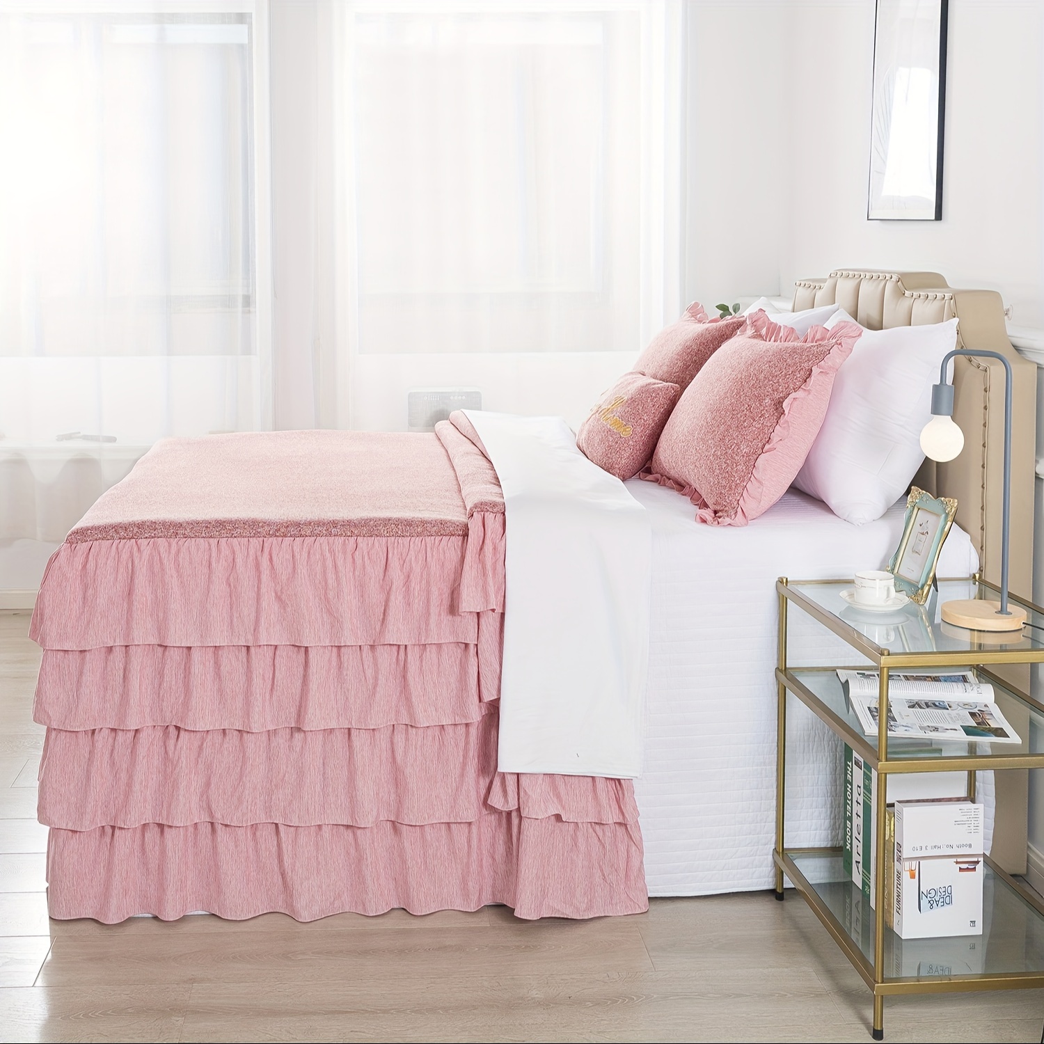 Ruffle skirt outlet bedspread set