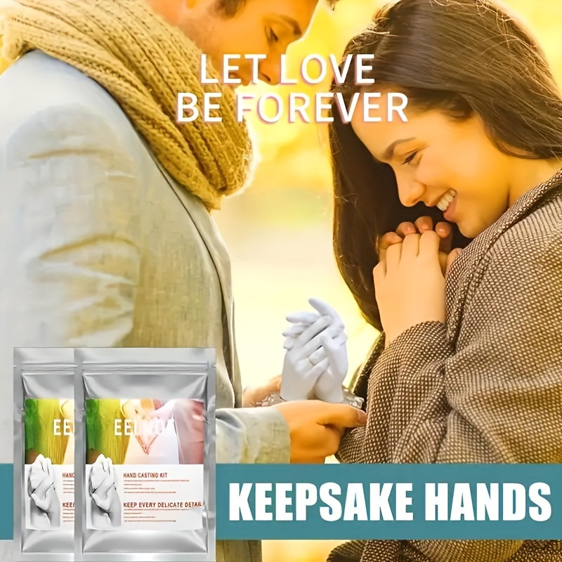 1set couples hand model set diy souvenir 3d model cloning three dimensional hand model of hands and feet valentines gifts details 2