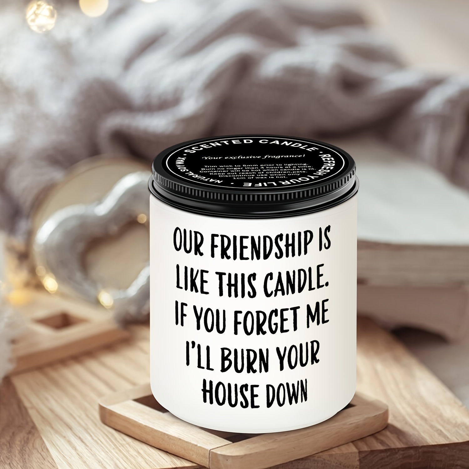 

1pc Friend Gifts For Women, Friendship Gifts For Women Friend, Funny Gifts For Women, Best Friend Birthday Christmas Gifts For Women Friends Female, Gag Gifts, Our Friendship Candle