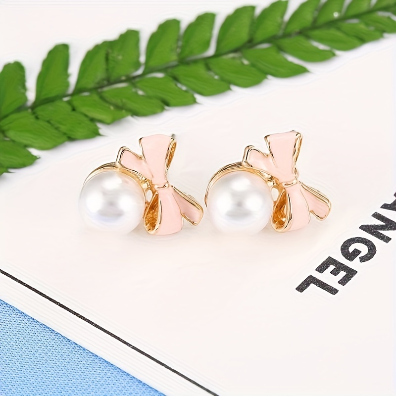 

Elegant Knot Pearl Ear Clips, Vintage Style, No Piercing Required, Fashion Jewelry For Women