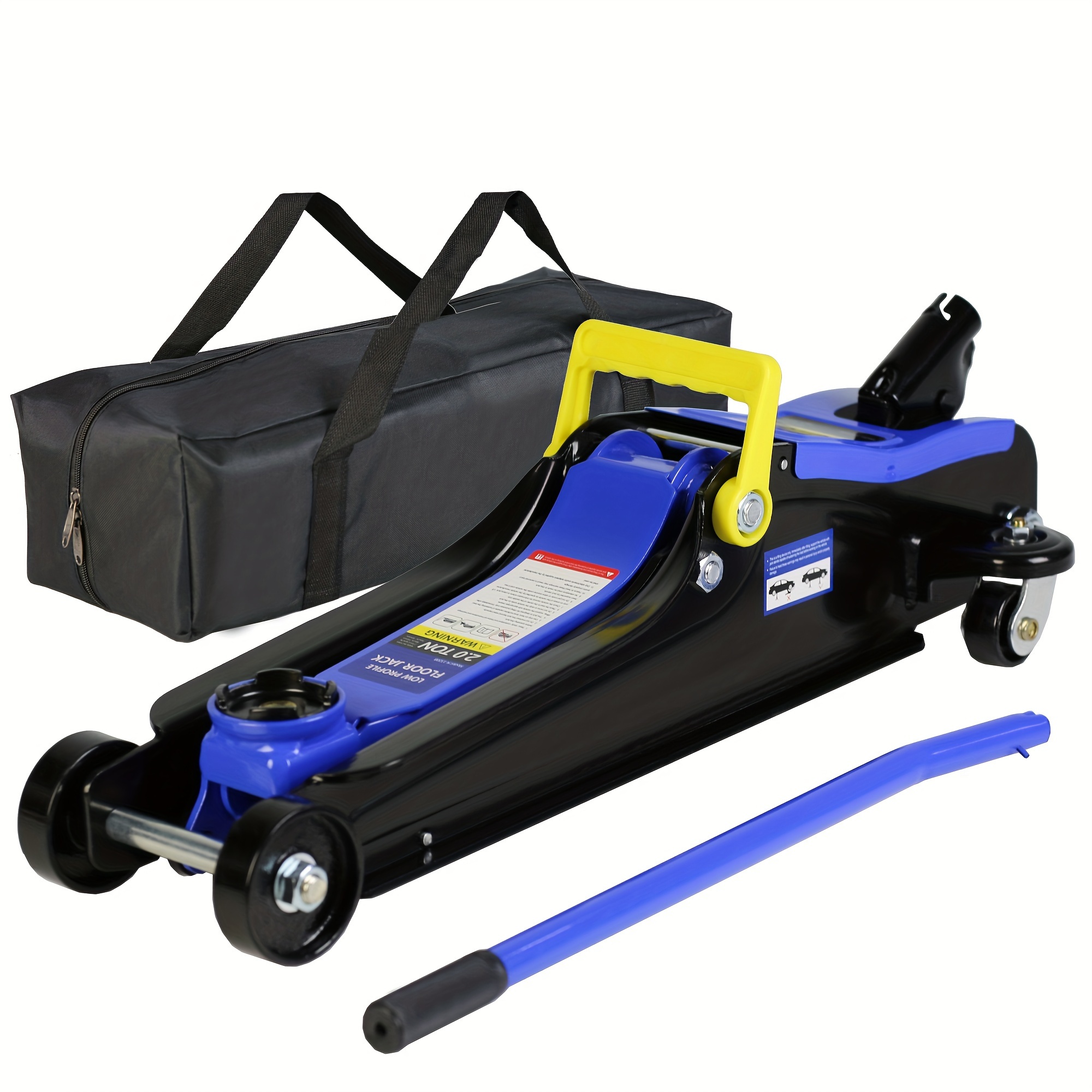 

Heavy-duty Floor Jack, High Carbon Steel, Low Profile, Pump, 3.3"-15.2" Lifting Range, Racing & Garage Use