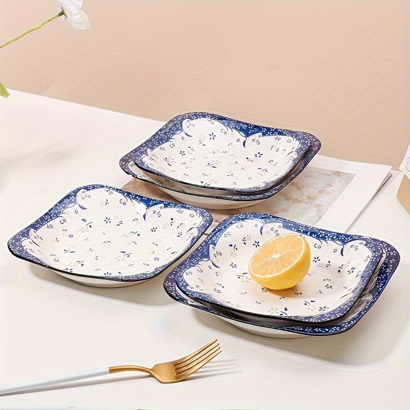 juego platos cuadrados cerámica elegantes en Temu Dominican