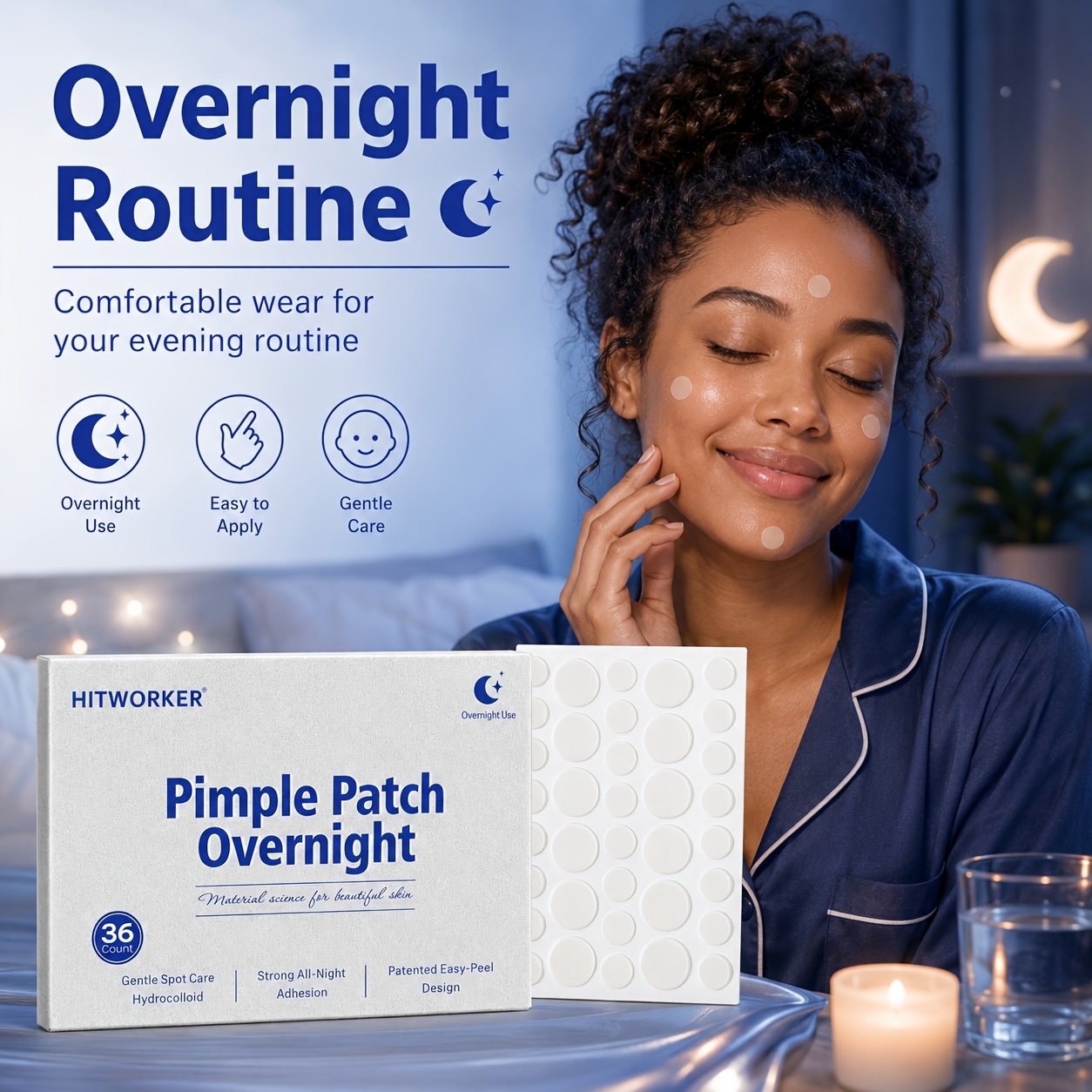 Hydrocolloid Pimple Patch (Night Use) 36 Patches
