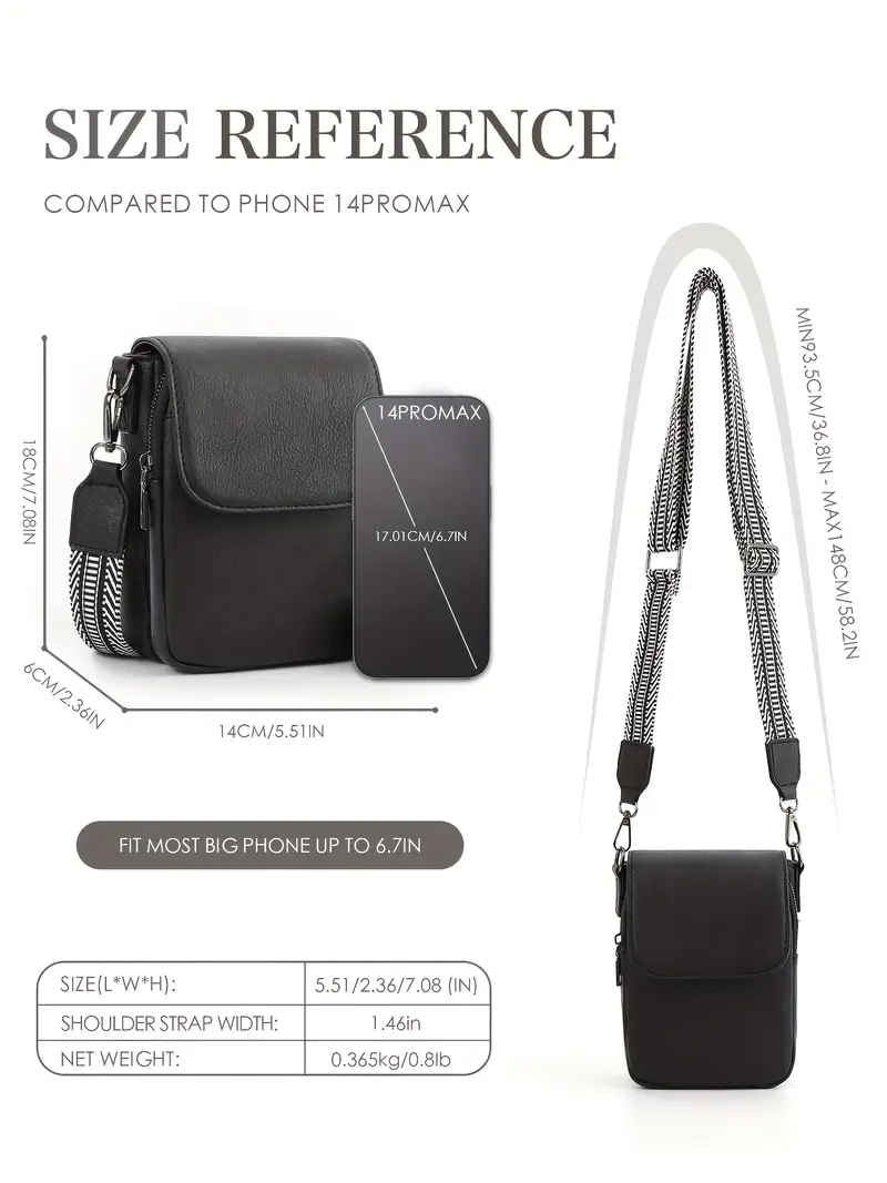 small crossbody bags for women fashion pu double compartment cell phone crossbody wallet purses with card slots details 9
