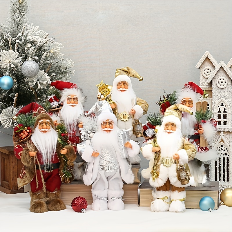 

12" Santa Claus Christmas Figurine - Festive Holiday Decor, Parties & Gifts, No Power Needed