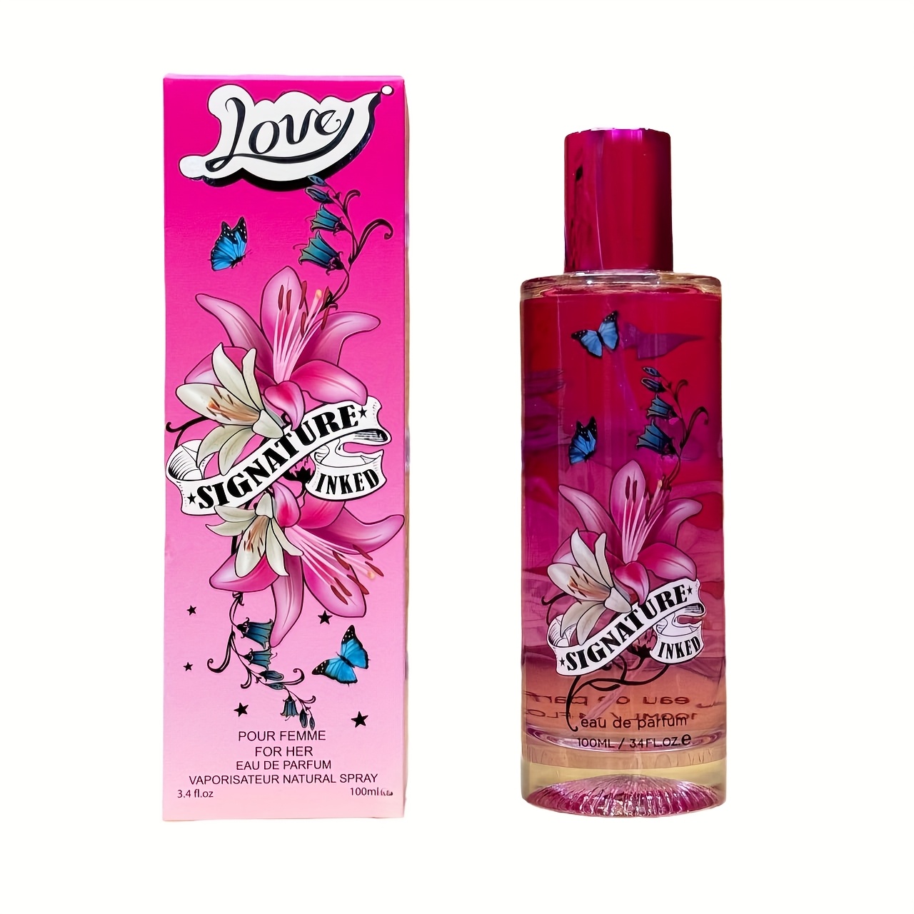 TEMU Women’s Eau De Parfum, 3.4oz - Refreshing Mango/grapefruit/strawberry Scent With Floral & , Bpa-free, Ideal For Valentine’s Day & Festivals,