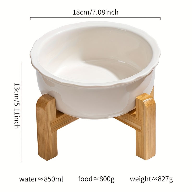 ceramic pet bowl with stand anti spill anti choke large capacity food and water dish for dogs Product details 3