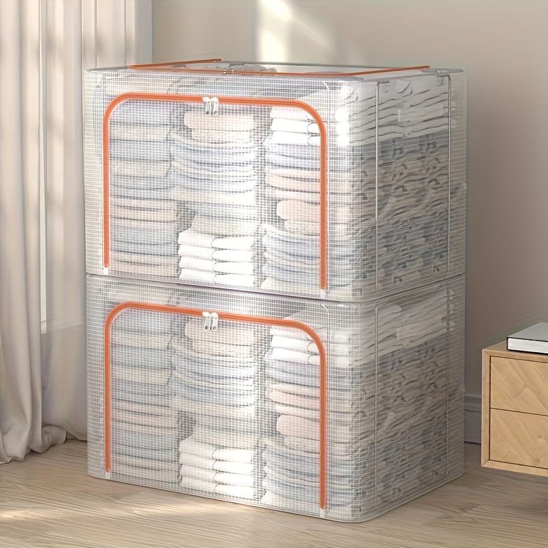 

Maximisez le stockage et l'organisation de votre maison avec cette boîte de rangement pliable transparente ! Accessoires de chambre