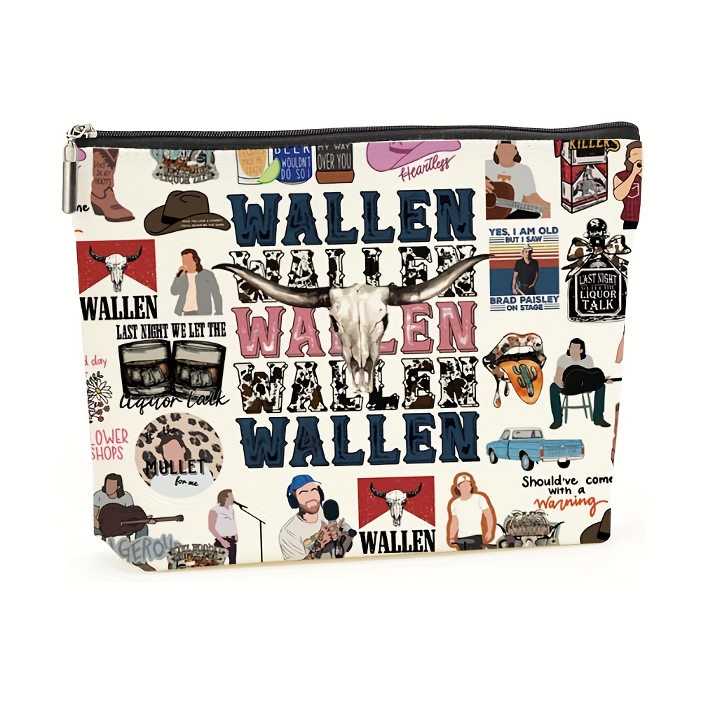 

Country 's Dream: Vintage Western Canvas Makeup Bag - Perfect Gift For Cowgirls, , And Daughters