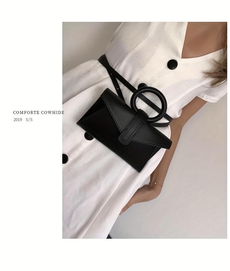 's Genuine Leather Handbag - Real Leather Crossbody/Shoulder Bag with ic Closure, Beige/Tan Color, Detachable Patchwork-like Pouch-like Waist Pack, Minimalist Round Top Handle & Belt-like Strap for Casual & Dressy Use (No