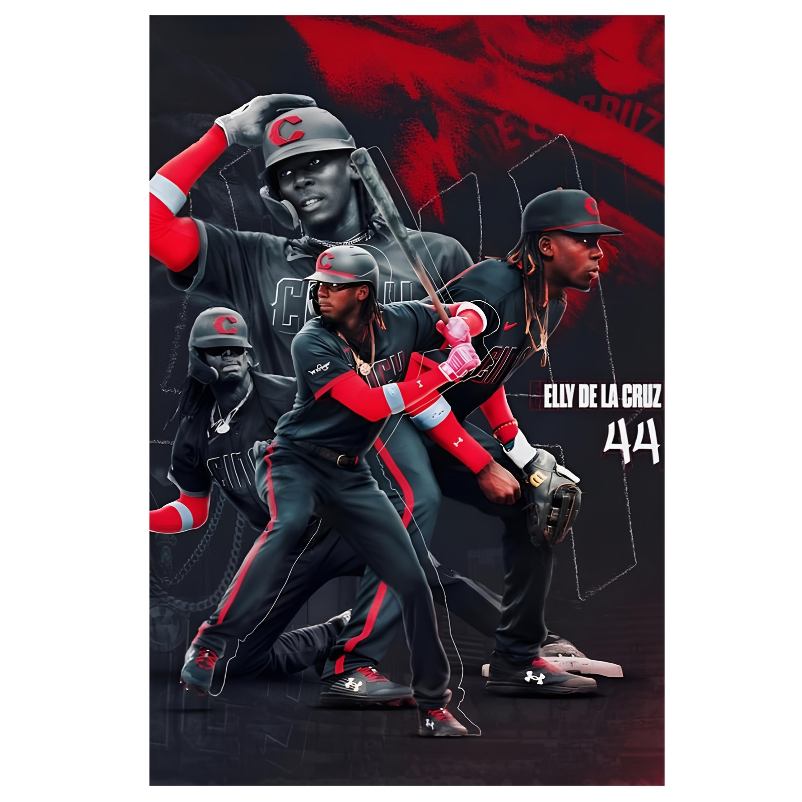 

1pc De Baseball Canvas , 12x18" Poster, Design, Canvas Material, For Home Decor, Sports Enthusiasts
