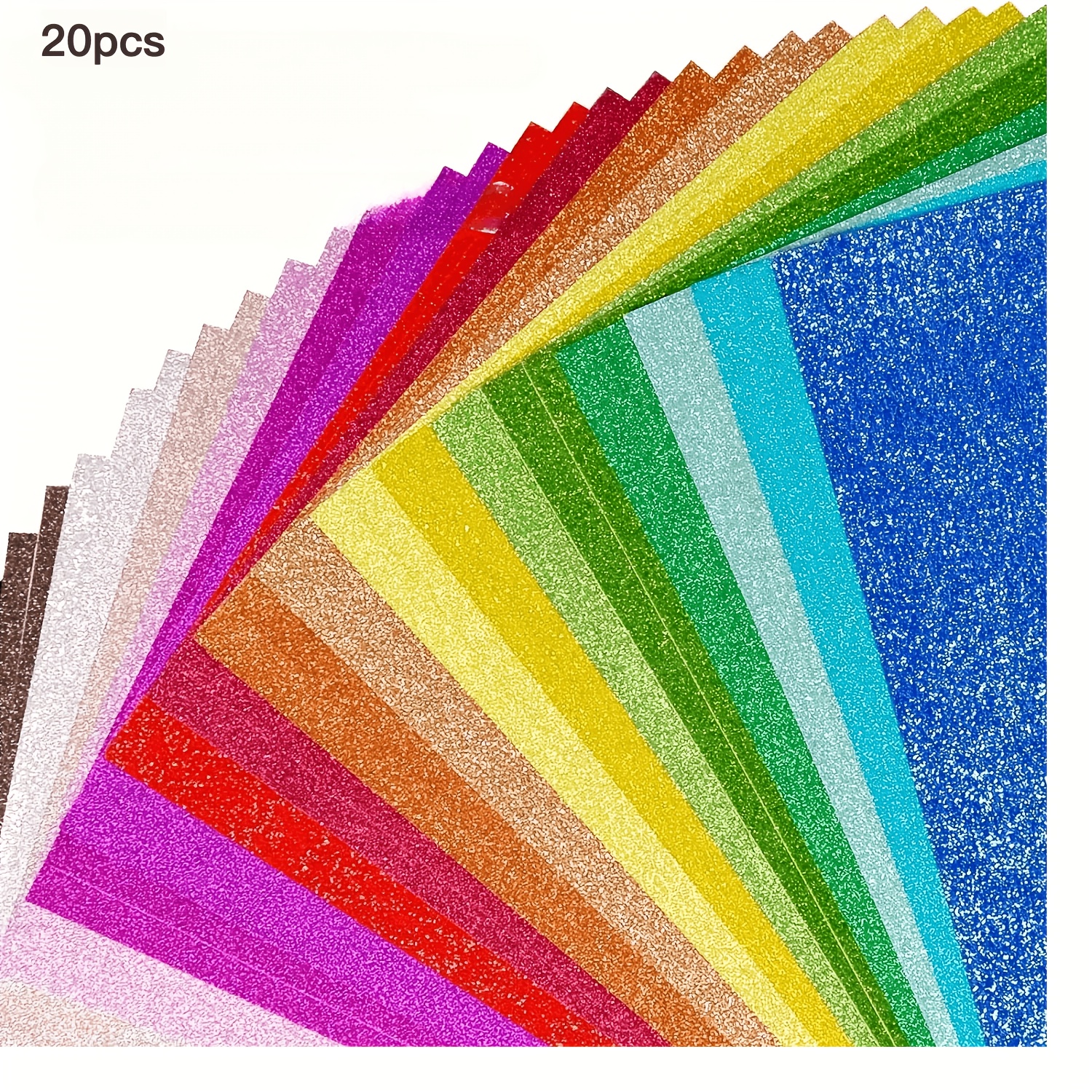 40/20 Sheets Premium Glitter Cardstock Paper - 5.9x5.9in (15x15cm) Sparkle Paper For Crafts, And Card Making