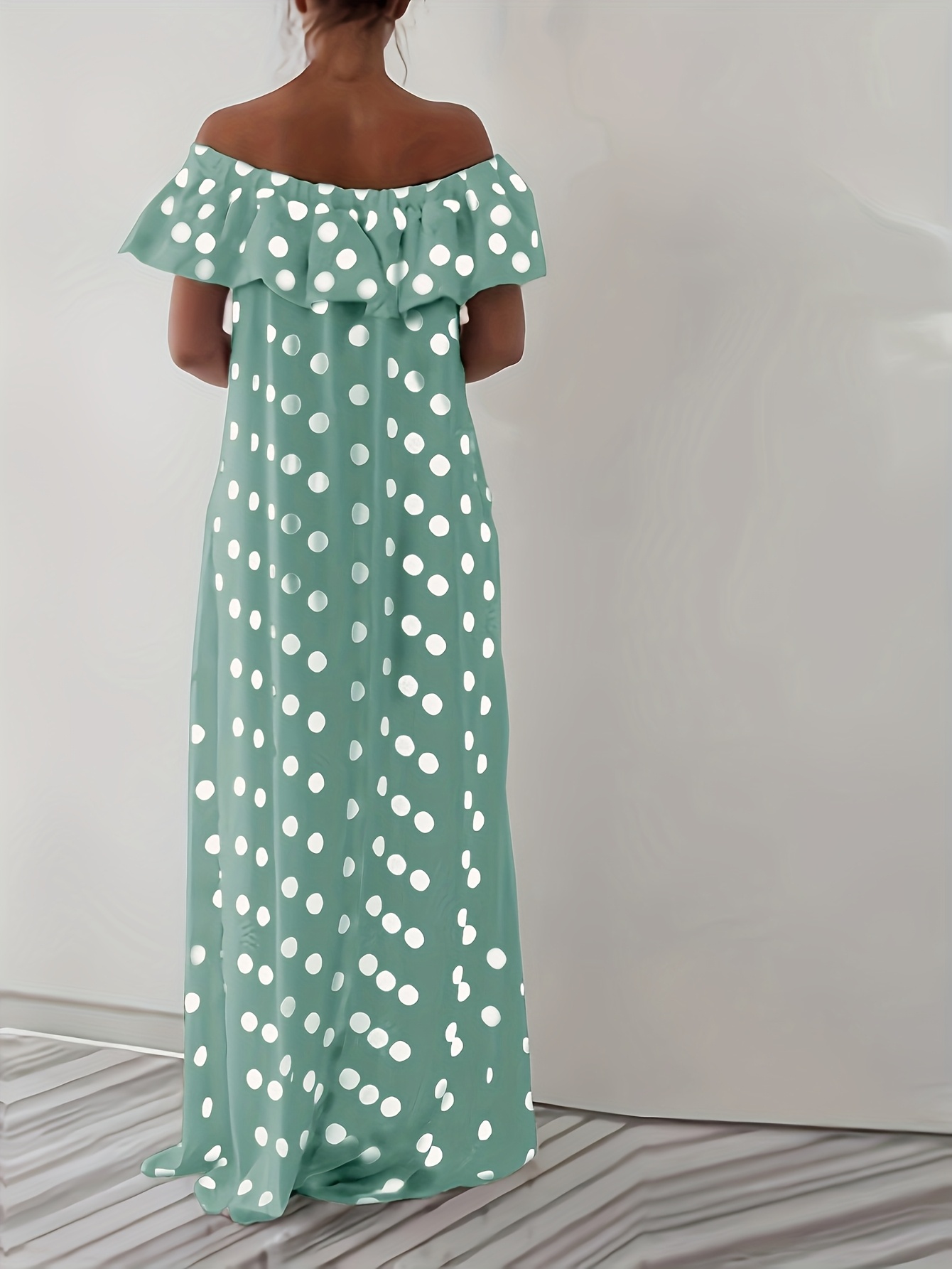 plus size plus size elegant bohemian shoulder dress - Temu United Arab  Emirates